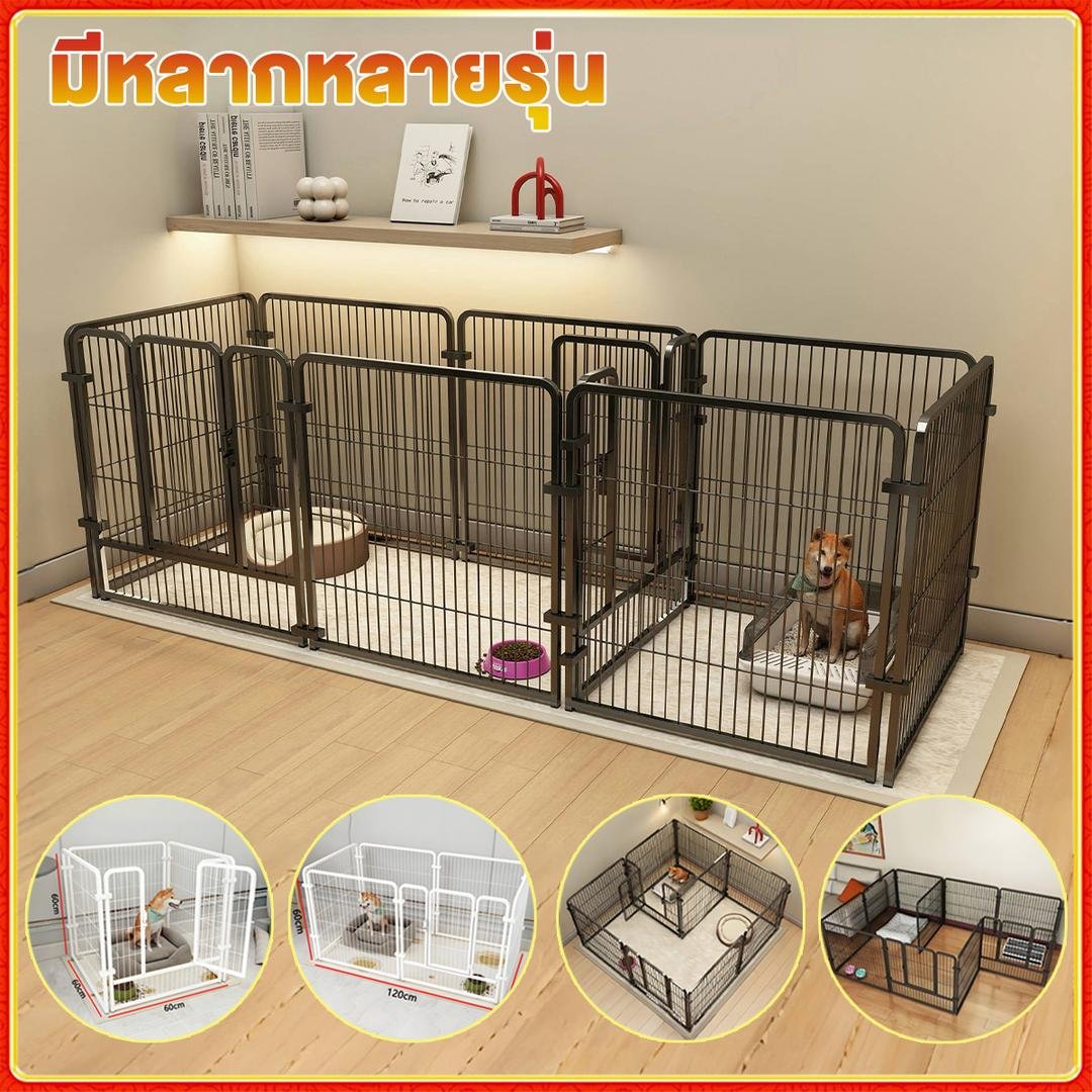 【สินค้าใหม่】กรงสุนัขปรับขนาดได้ สีดำคอกสุนัข คอกสัตว์เลี้ยง กรง รุ่นแข็งแรง ขนาด เปลี่ยนรูปแบบขยายขนาดได้ คอกสัตว์เลี้ยง กรงหมา กรงแมวติดหน้าต่าง