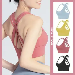 ACIZS SPORT เสื้อบราโยคะสปอร์บรา ยกทรงสำหรับสตรี สปอร์ตบราสำหรับผู้หญิง เสื้อออกกำลังกาย สปอร์บาร์ครี่งตัวมีฟองน้ำ สายไขว้หลัง [กรุงเทพพร้อมส่ง]