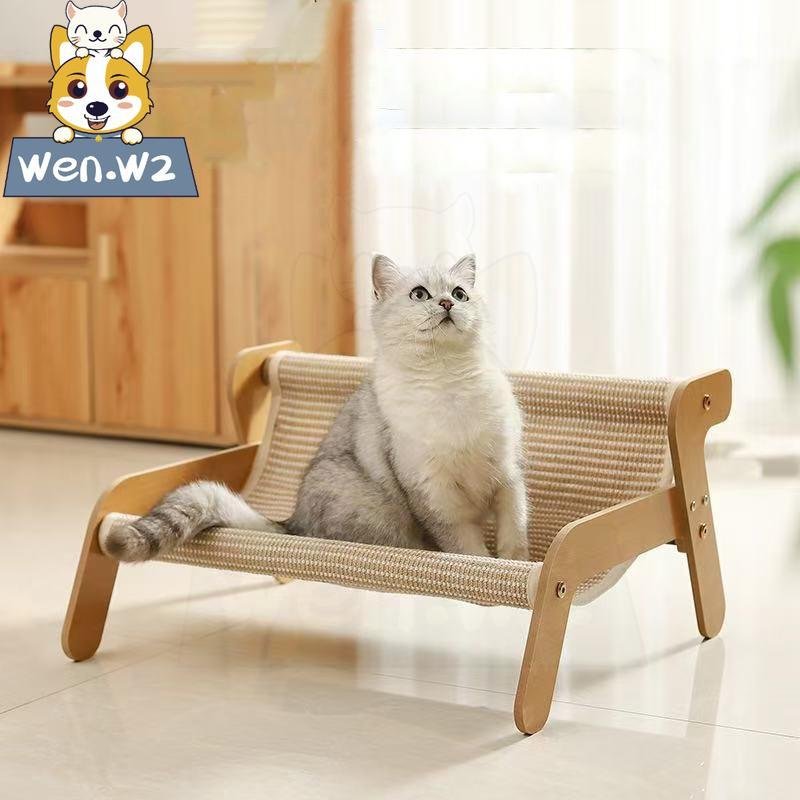 Wen.W2 โซฟาแมว ที่นอนแมวทนต่อการขีดข่วน เก้าอี้ลับเล็บแมว ขนาด 54x44x28 ซม. ทนทาน ระบายอากาศ นอนสบาย สำหรับแมวตัวใหญ่