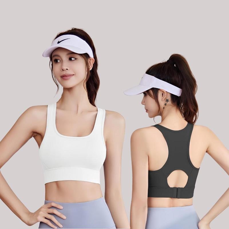 บราโยคะผู้หญิง สปอร์ตบรา เสื้อออกกำลังกาย Sport Bra ดีไซน์เว้าหลัง มีตะขอปรับระดับได้ ใส่สบาย กระซับสัดส่วนได้ดี Size S-2XL ฟองน้ำ ฟิตเนส ส้ม